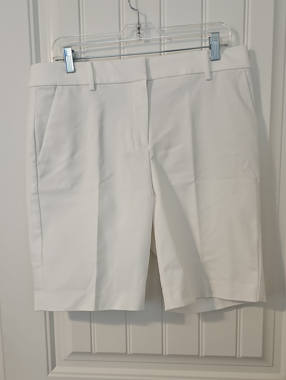 LOFT White Tailored Bermuda Shorts
